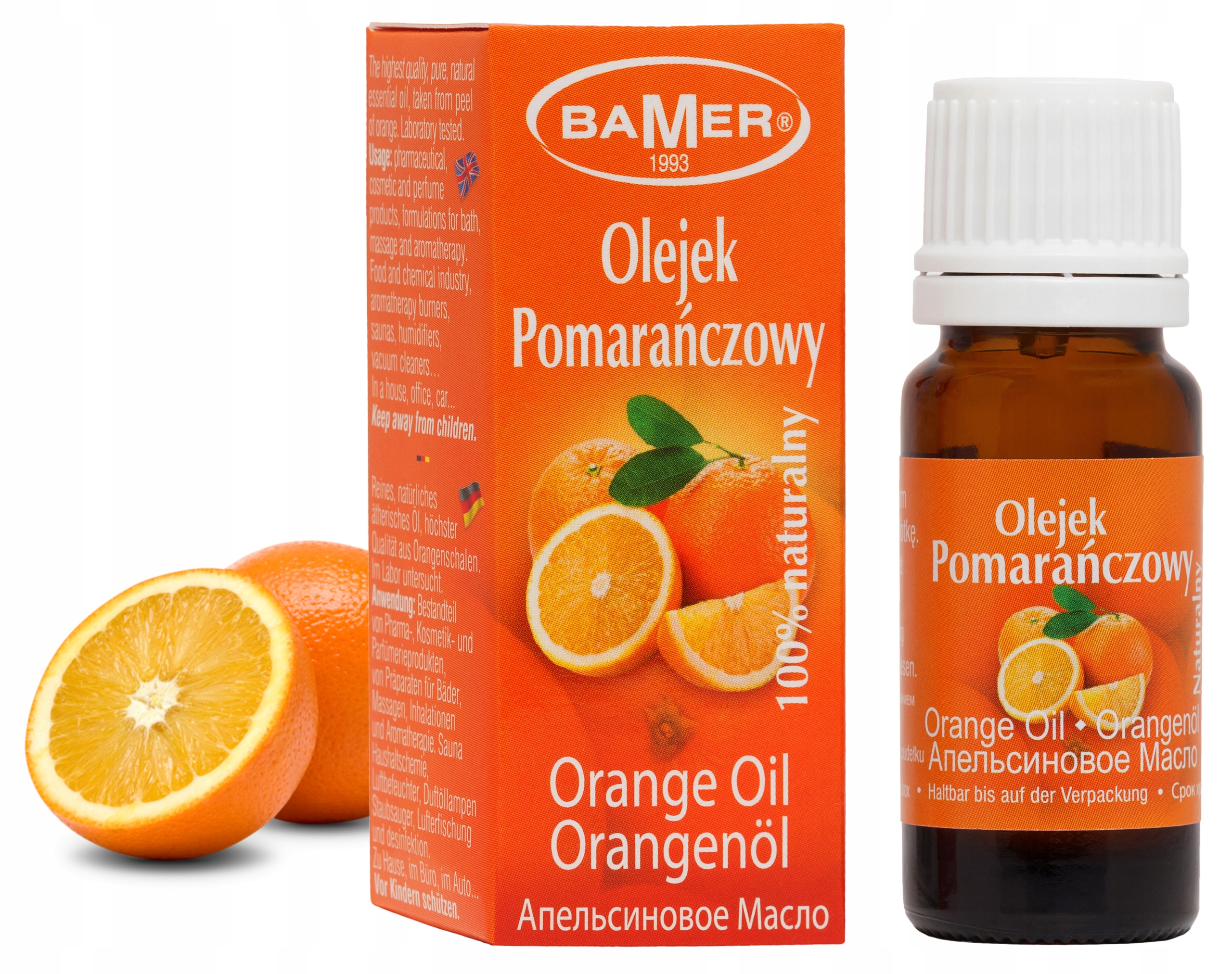 

Pomarańczowy Polski Olejek Eteryczny Bamer 100%