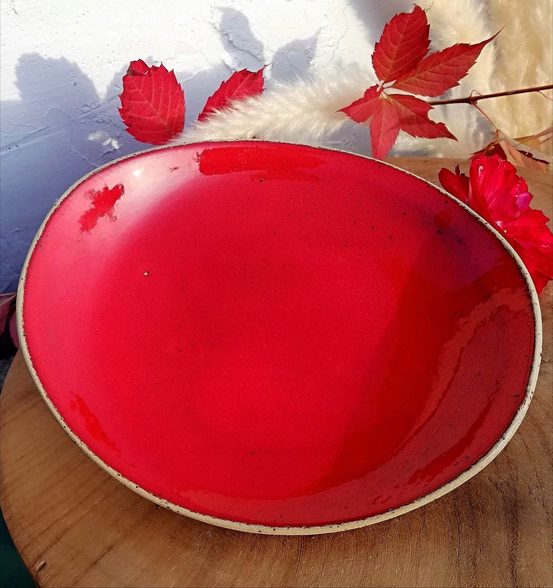 Červený Podstavec Na Prsteny Šperky Kadidlo keramický svícen Gaia