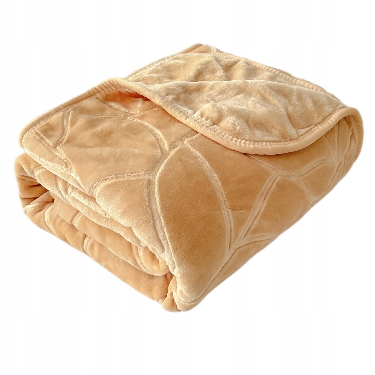 Akrylová deka s prolisem LIV 200x220 silná teplá béžová