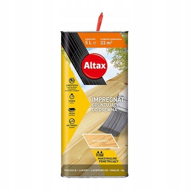 

Altax Impregnat Gruntujący do Drewna 5l Penetrin