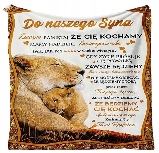 Dojemná Deka Pro Syna Od Rodičů Vyznání Dopisů Vytlačovač Slz Suvenýr