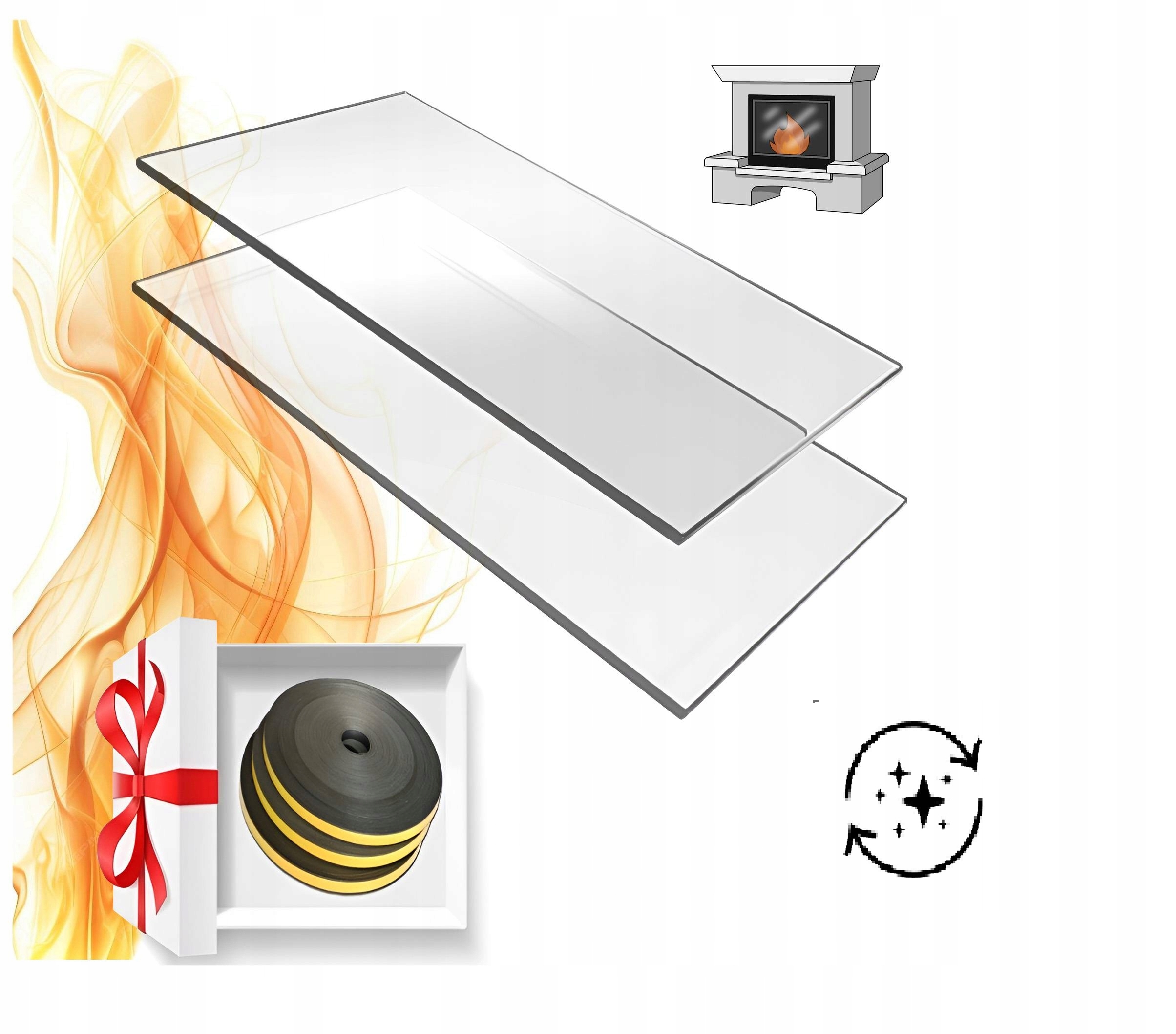 Sklo Do Krbu Sklo Krbové Sklo 35,5X49,5 Pyroliza