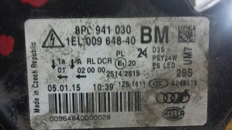 REFLEKTOR rechts 8P0941030BM AUDI A3 8P LIFT 09- PR