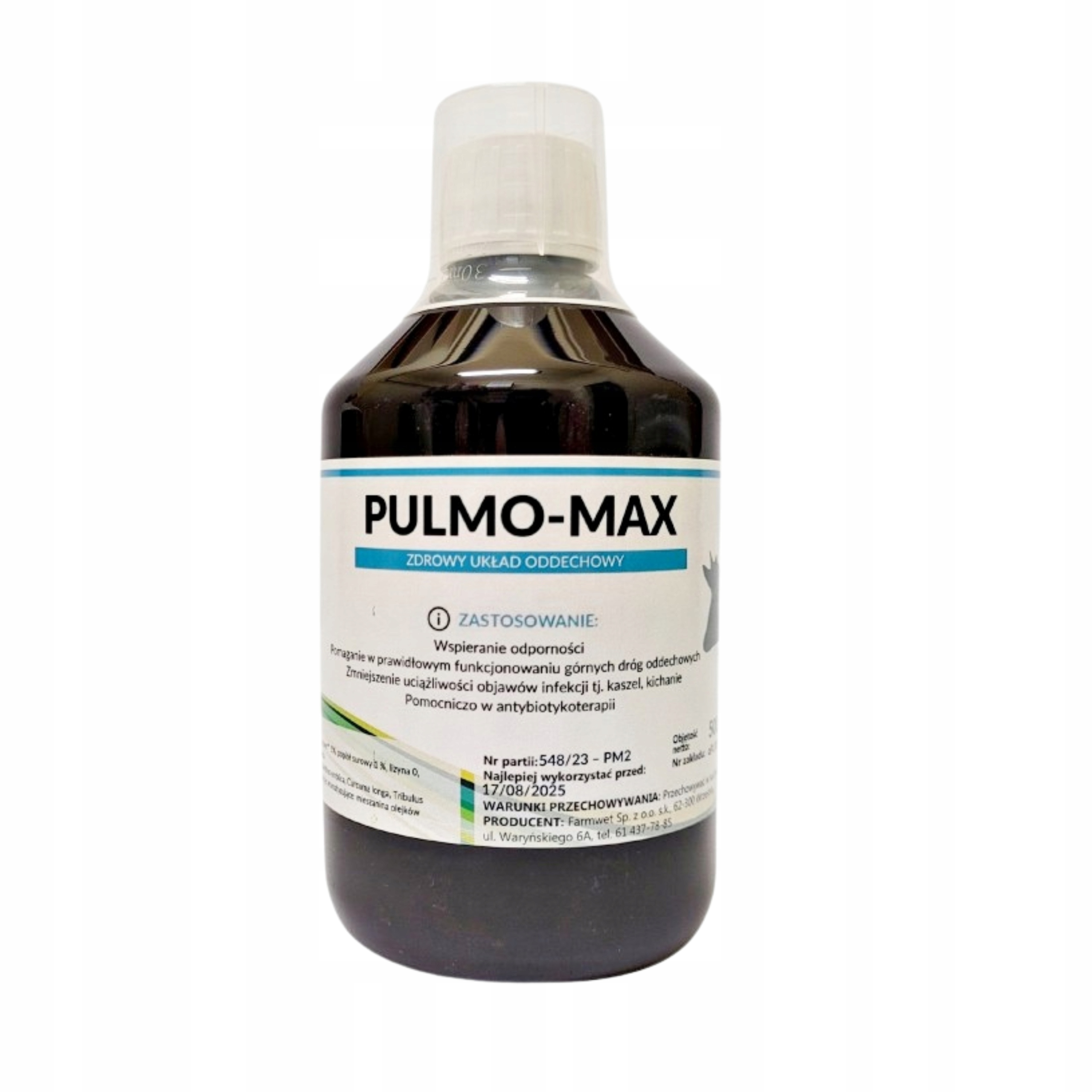 Pulmo MAX Układ oddechowy dla drobiu 500 ml Na kichanie kur