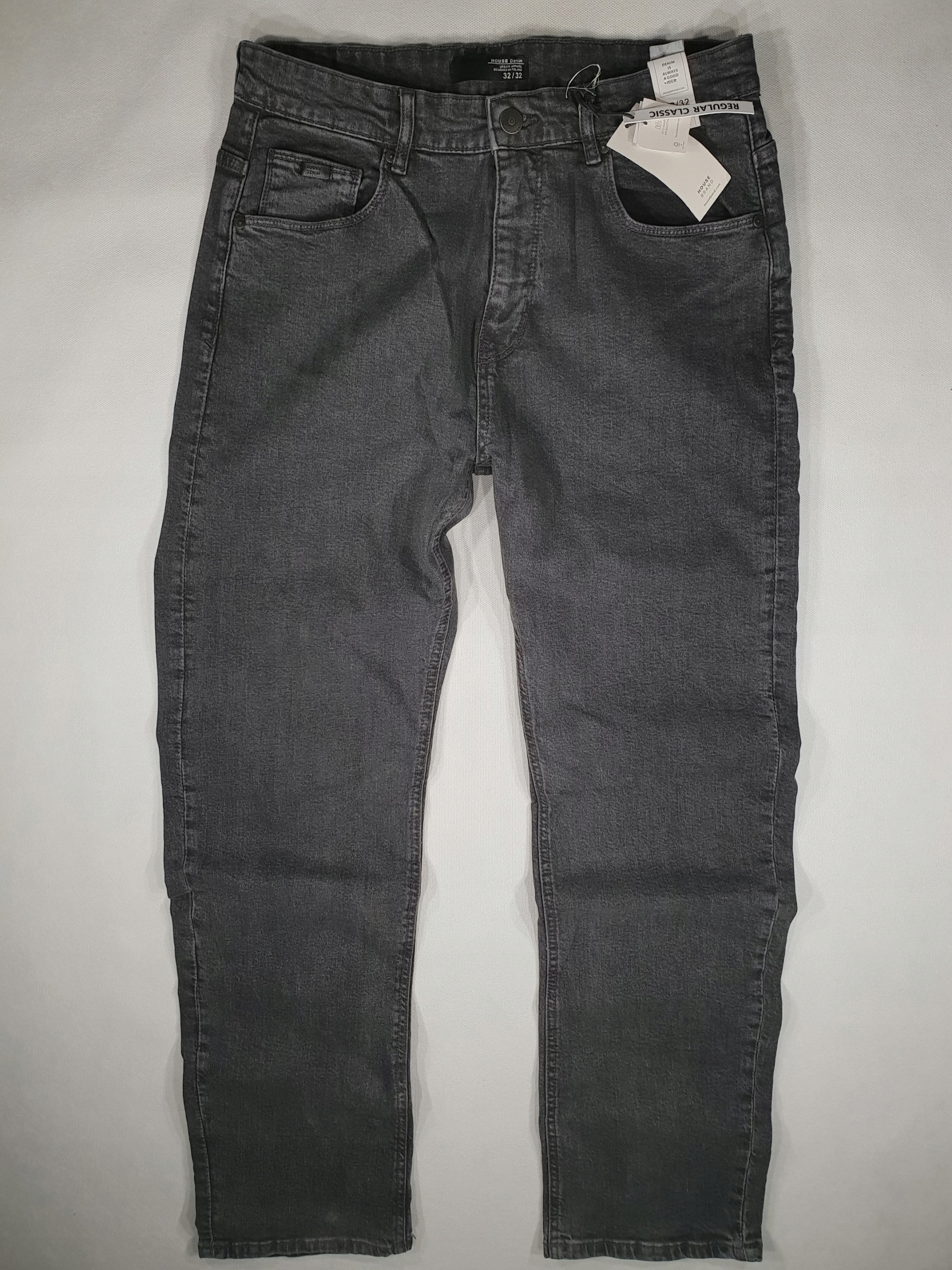 

House jeans regular classic black wash W33L32 86cm