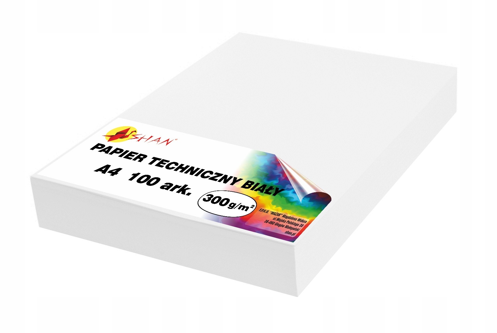 

Papier techniczny biały 300 g/m2 100 ark. A4