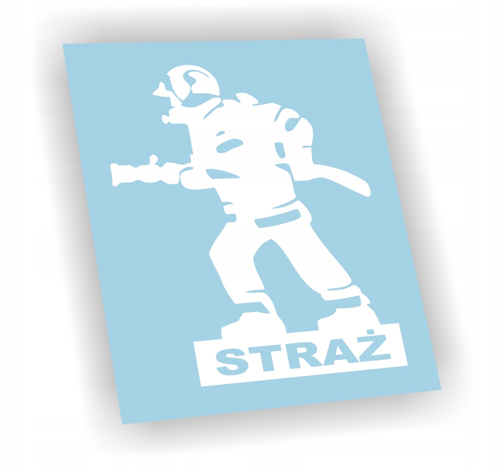 Naklejka Straż kolor Biały strażak osp straż pożarna naklejki na samochód!
