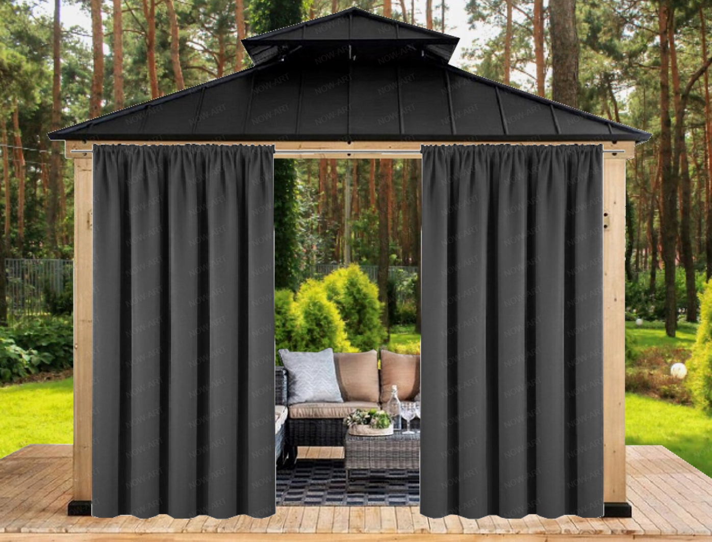 ZASŁONY WODOODPORNE OGRODOWE 155x200 TUNEL PERGOLA Producent inna