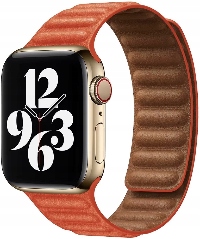 Pásek na magnet pro Apple iWATCH 4/5/6/7/8/9/SE oranžový Premium 42/44 mm