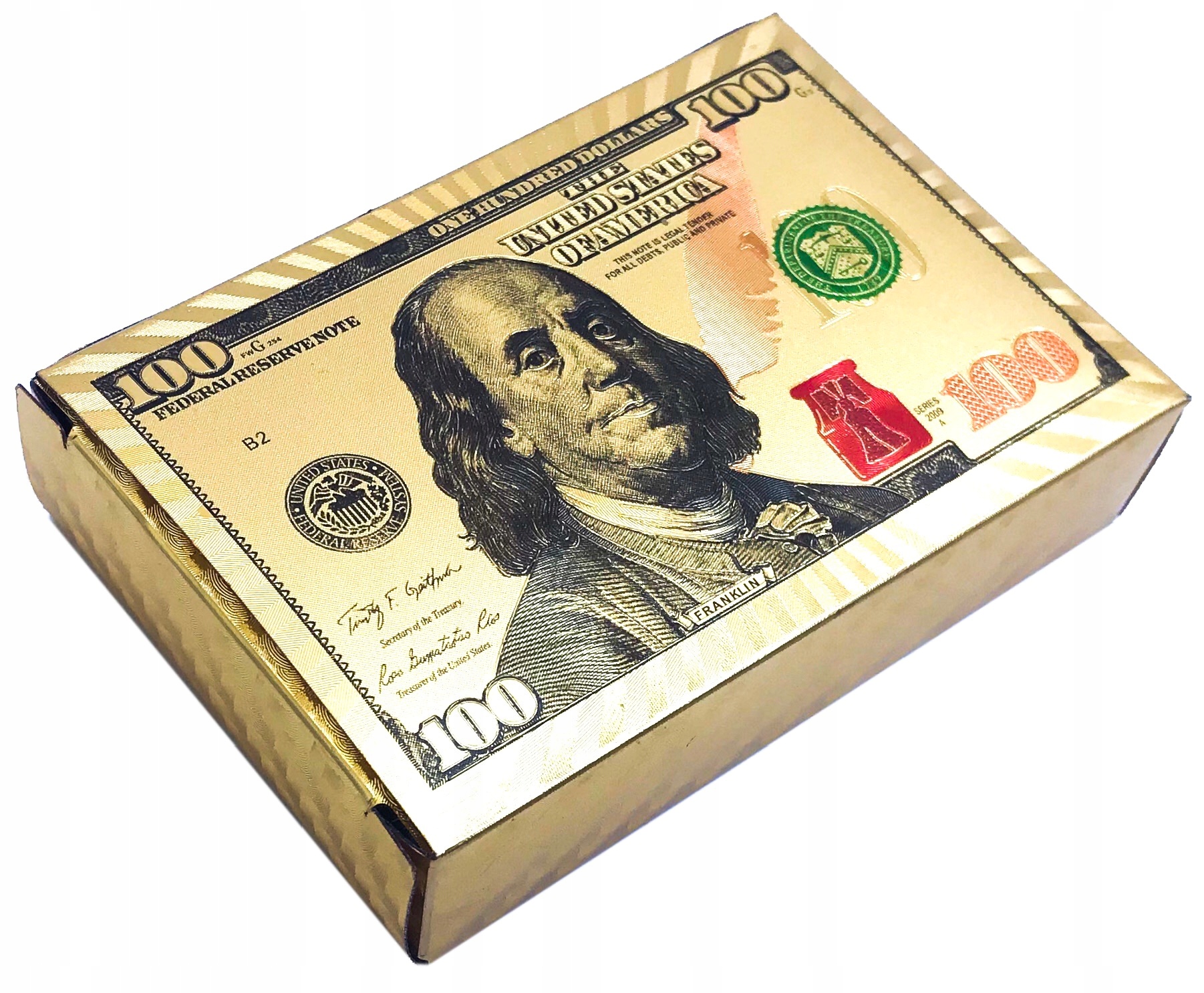 KARTY DO GRY PLASTIKOWE ZŁOTE DOLARY PIENIĄDZE Wydawca inny