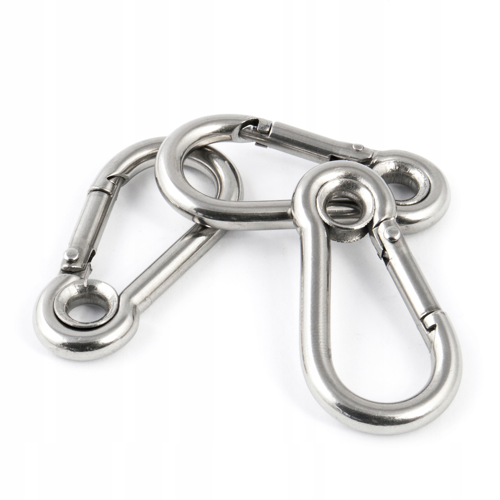 Karabina na lana nerezová hasičská s kauší 12 mm 5 ks