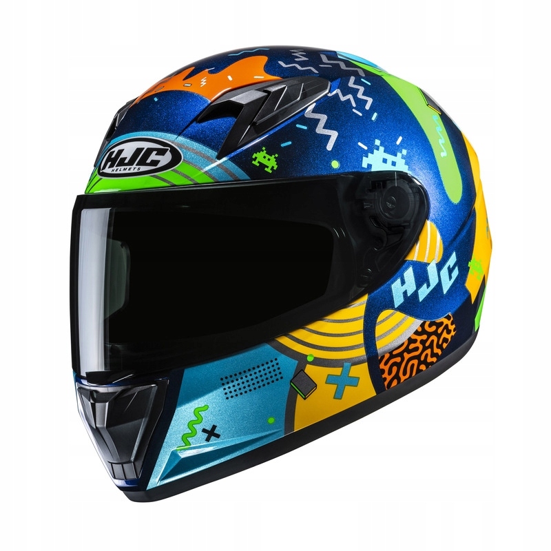 Motocyklová Prilba Junior Hjc Y10 Mika Blue Yellow (ys)