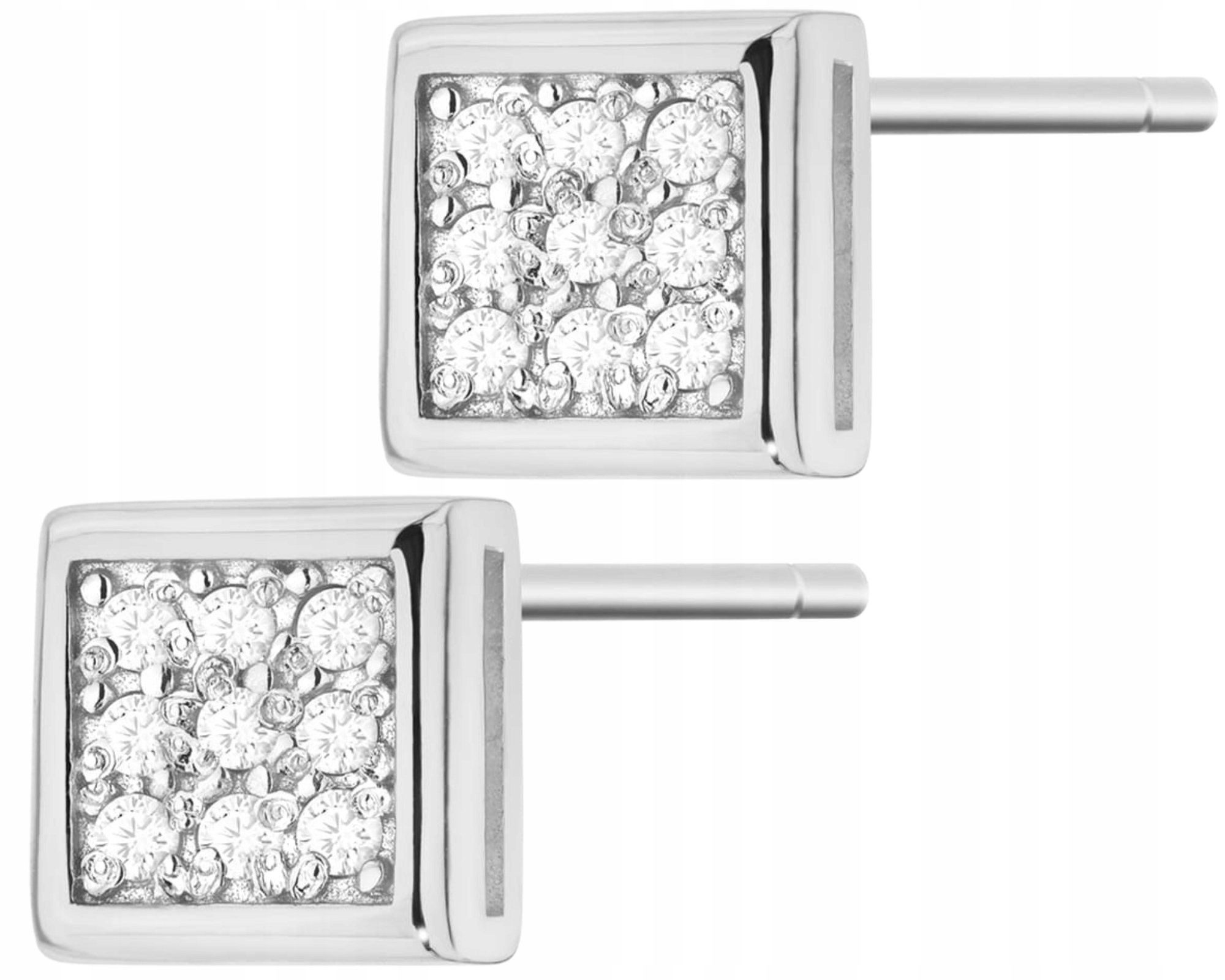 Bílé zlato náušnice s brilianty 585, obchod Gravírování