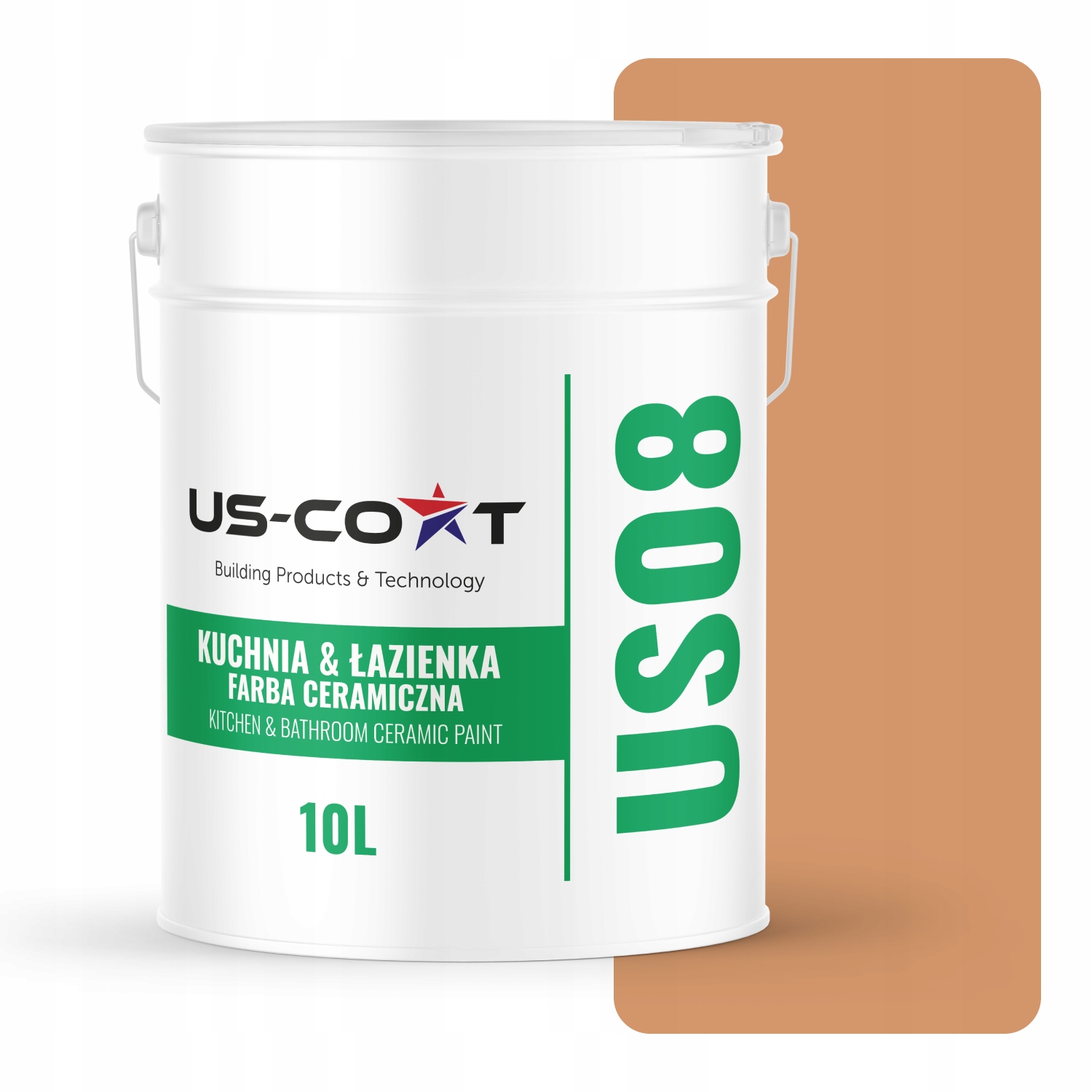 Keramická Farba Kuchyňa Kúpeľňa Farba Čajová H6135 Mat 10 L Nástenná