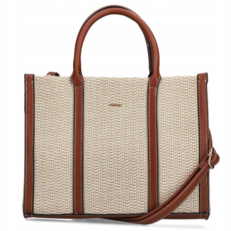 Rieker H1013-60 Beige dámská kabelka Eko ecru pletená