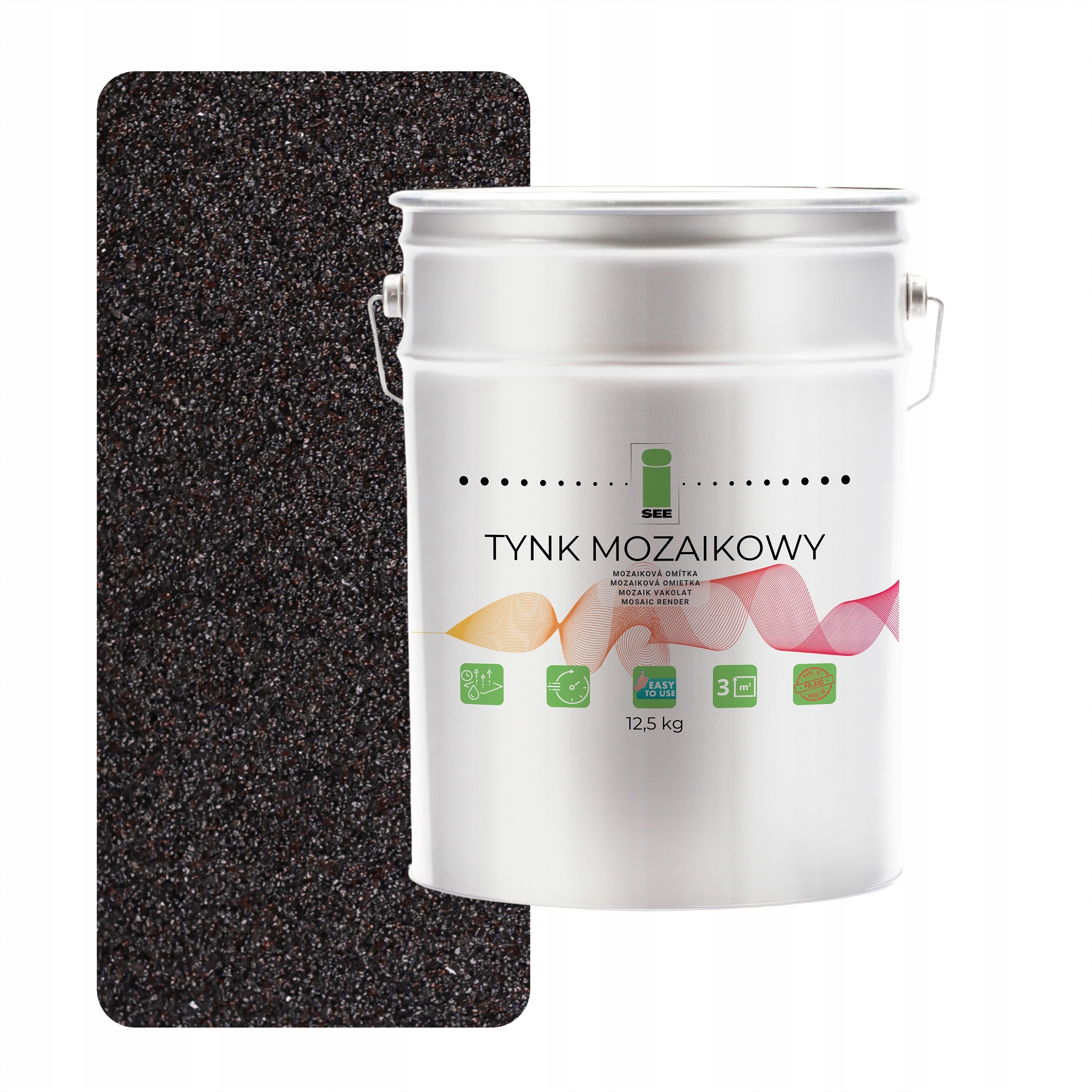 Mozaiková pryskyřičná omítka 12,5 kg Hnědočerná Mrazuvzdorná Marmolit M84