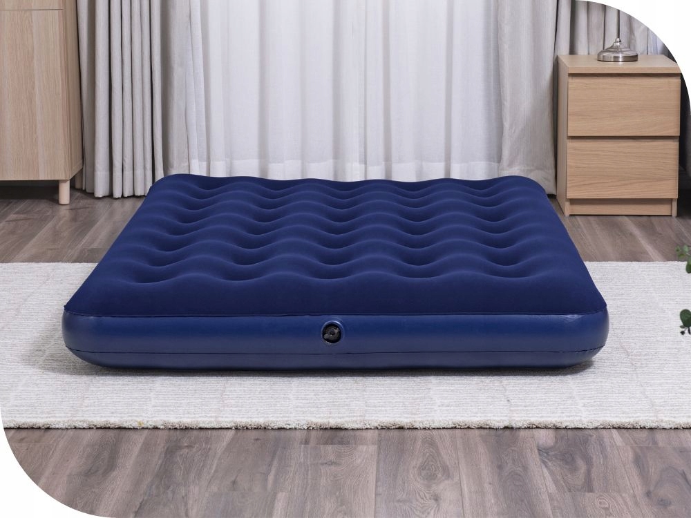 Materac Dmuchany Dwuosobowy Łóżko z Pompką Bestway 67002 Kolor dominujący odcienie niebieskiego