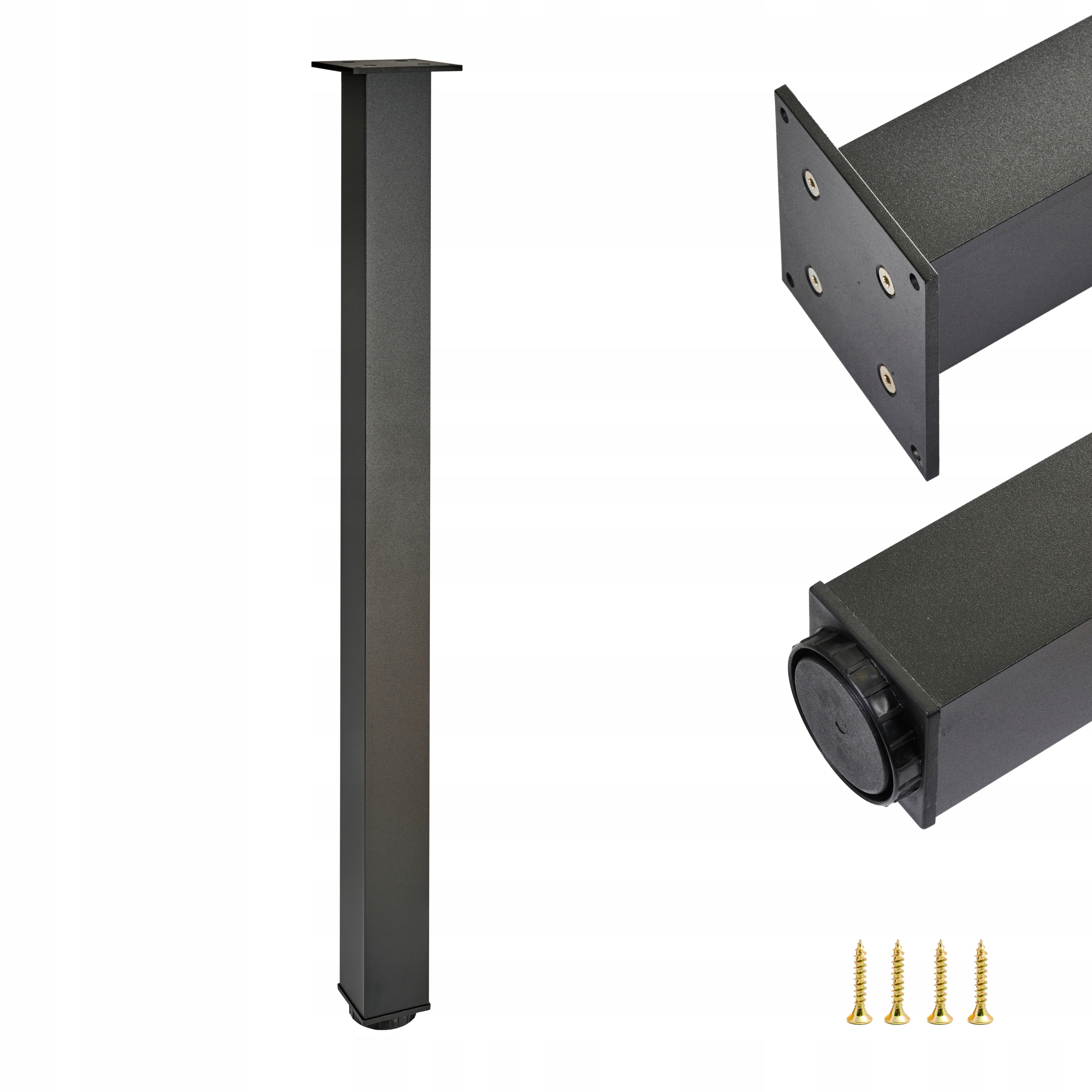 Nábytková Noha Na Stůl Barového Stolu Kovová Loft Černá H 82 CM Reg