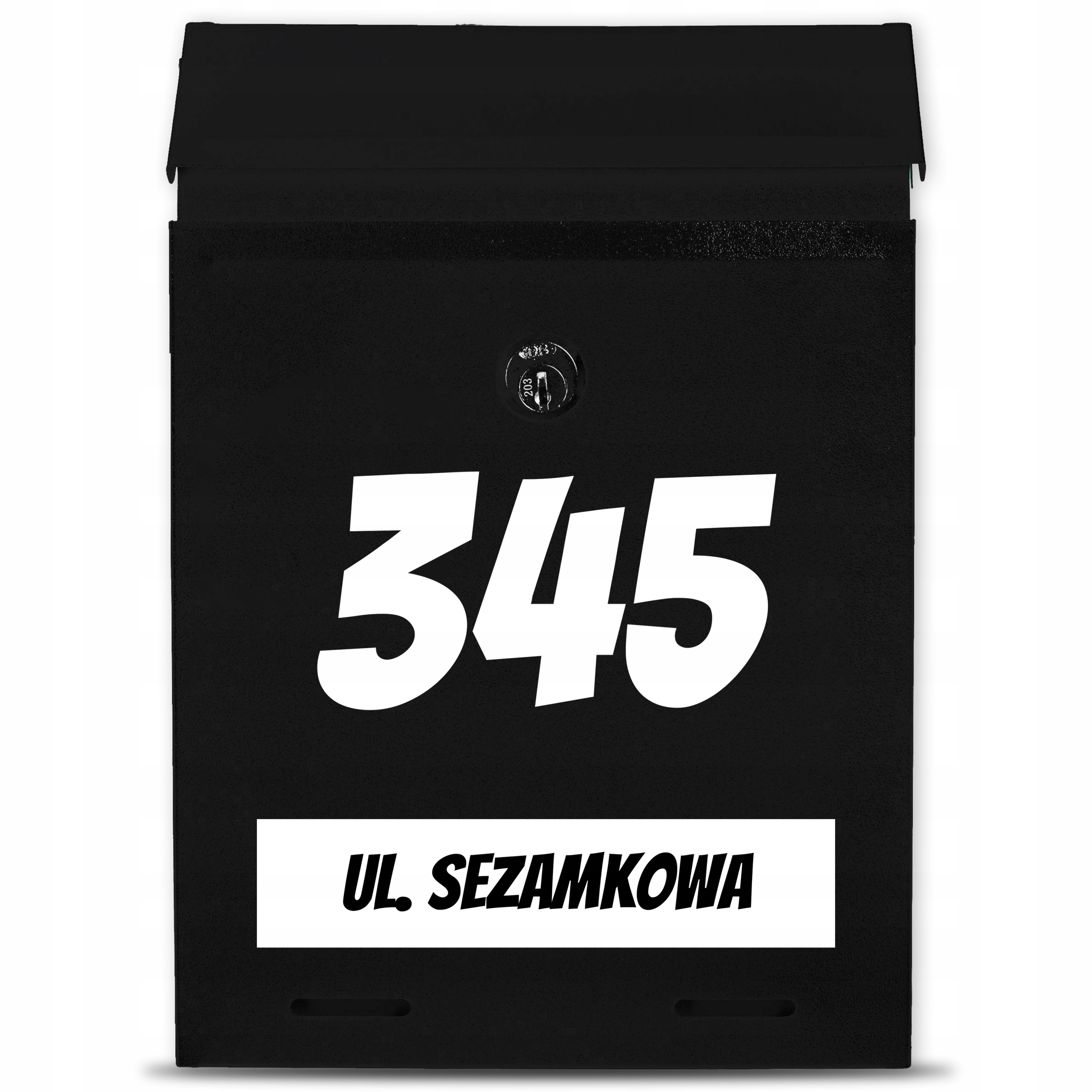 Černá Matná Poštovní schránka Personalizovaná na Oplocení Personal Wz