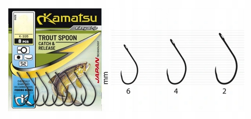 Kamatsu haczyki Trout Spoon C&r Rozmiar :4