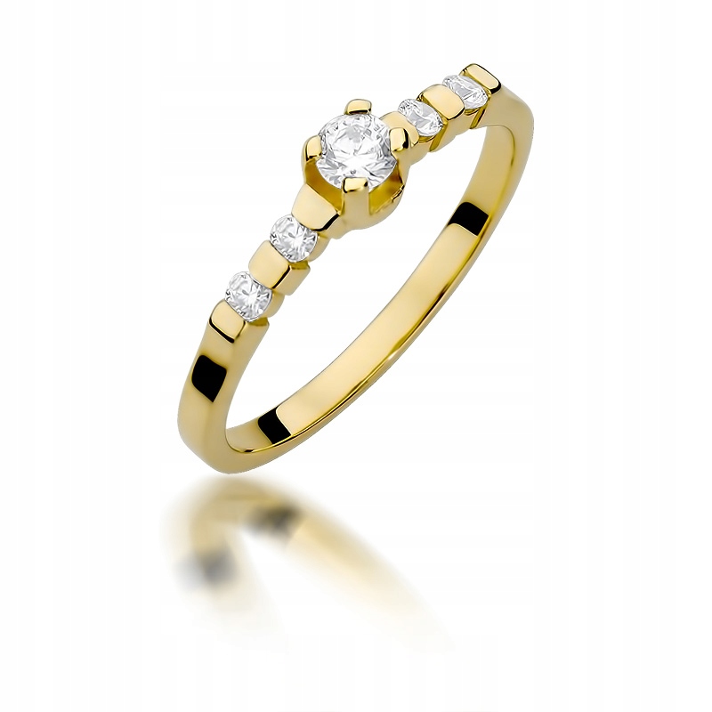 

Złoty pierścionek diamenty brylanty 0,35 Ct Grawer