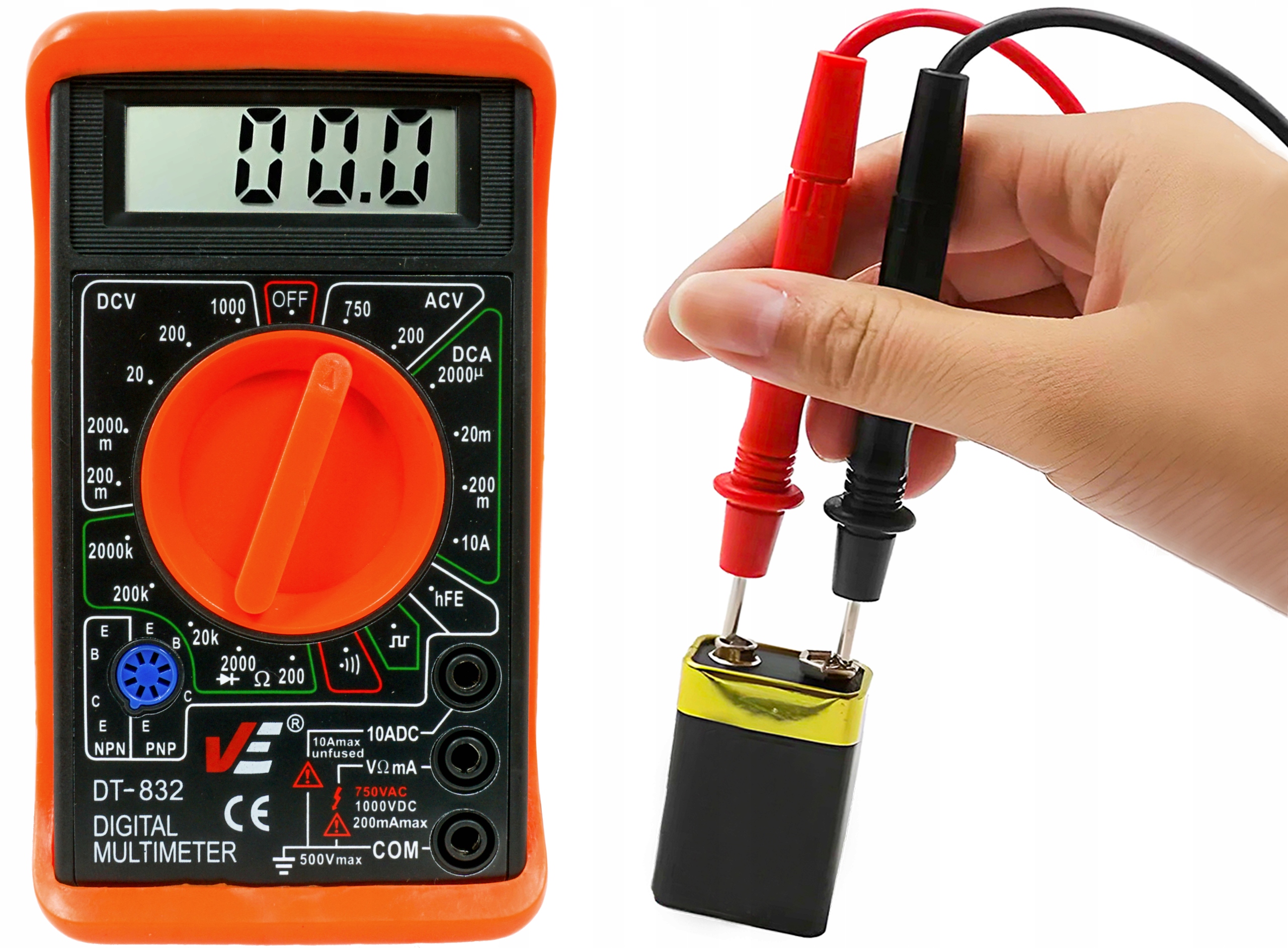 CYFROWY MIERNIK PRĄDU MULTIMETR TESTER NAPIĘCIA ELEKTRONICZNY EKRAN LCD EAN (GTIN) 5904673571056