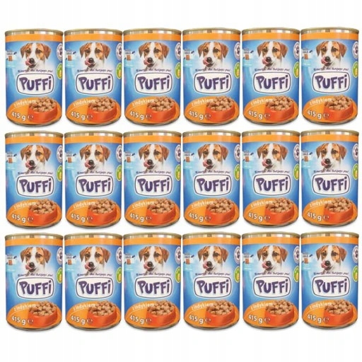 Levně Krmivo Mokré Pro Psa Puffi S Krůta Plechovka 18x415g
