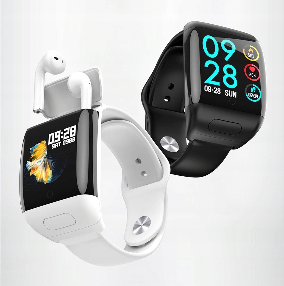 3in1 Smartwatch TWS ECG Earphones Wireless Model D8