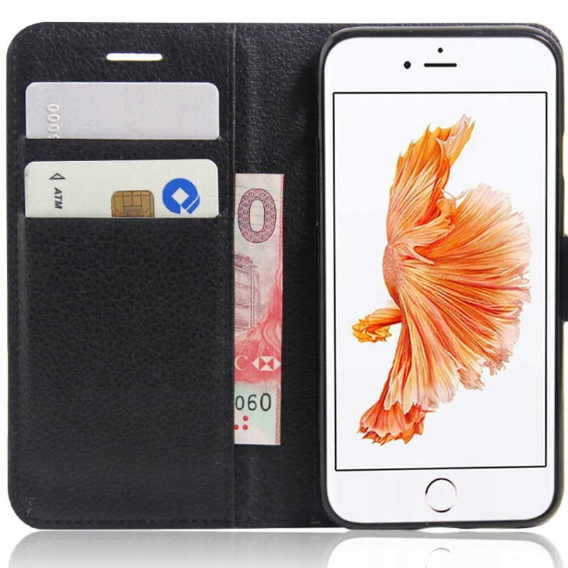 

Etui Z Klapką Portfel Litchi Do Iphone 7/8