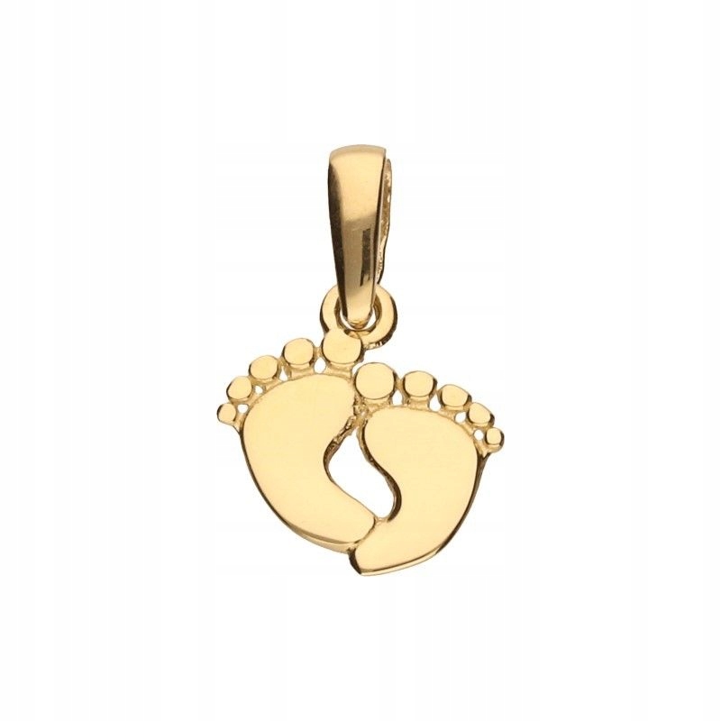Přívěsek na nohy zlato 585 hladký přívěsek nohy dítěte celebrity