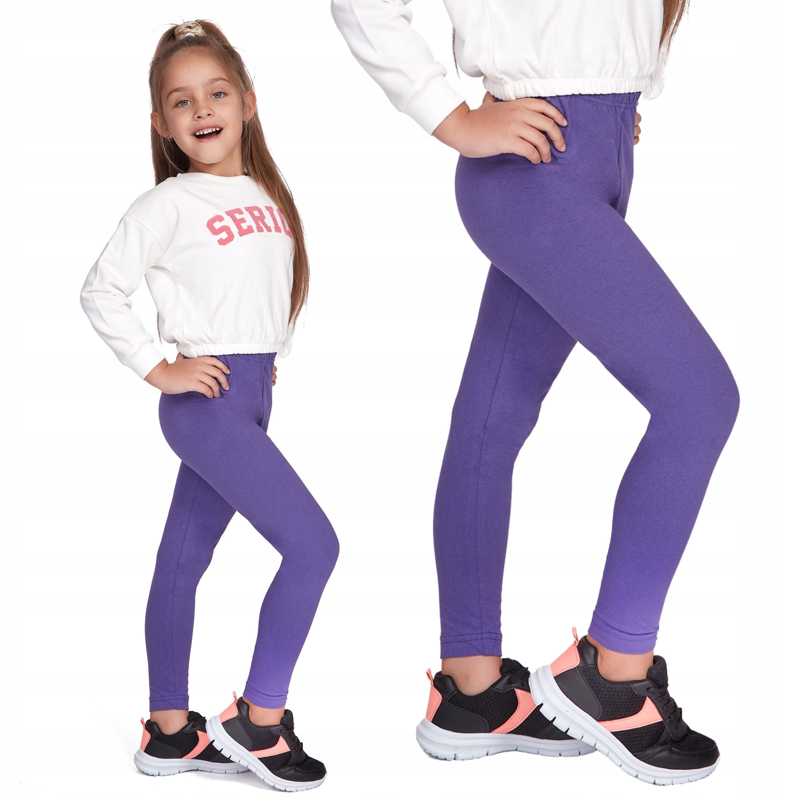 

Legginsy Dziewczęce Getry Dziecięce Fioletowe 116