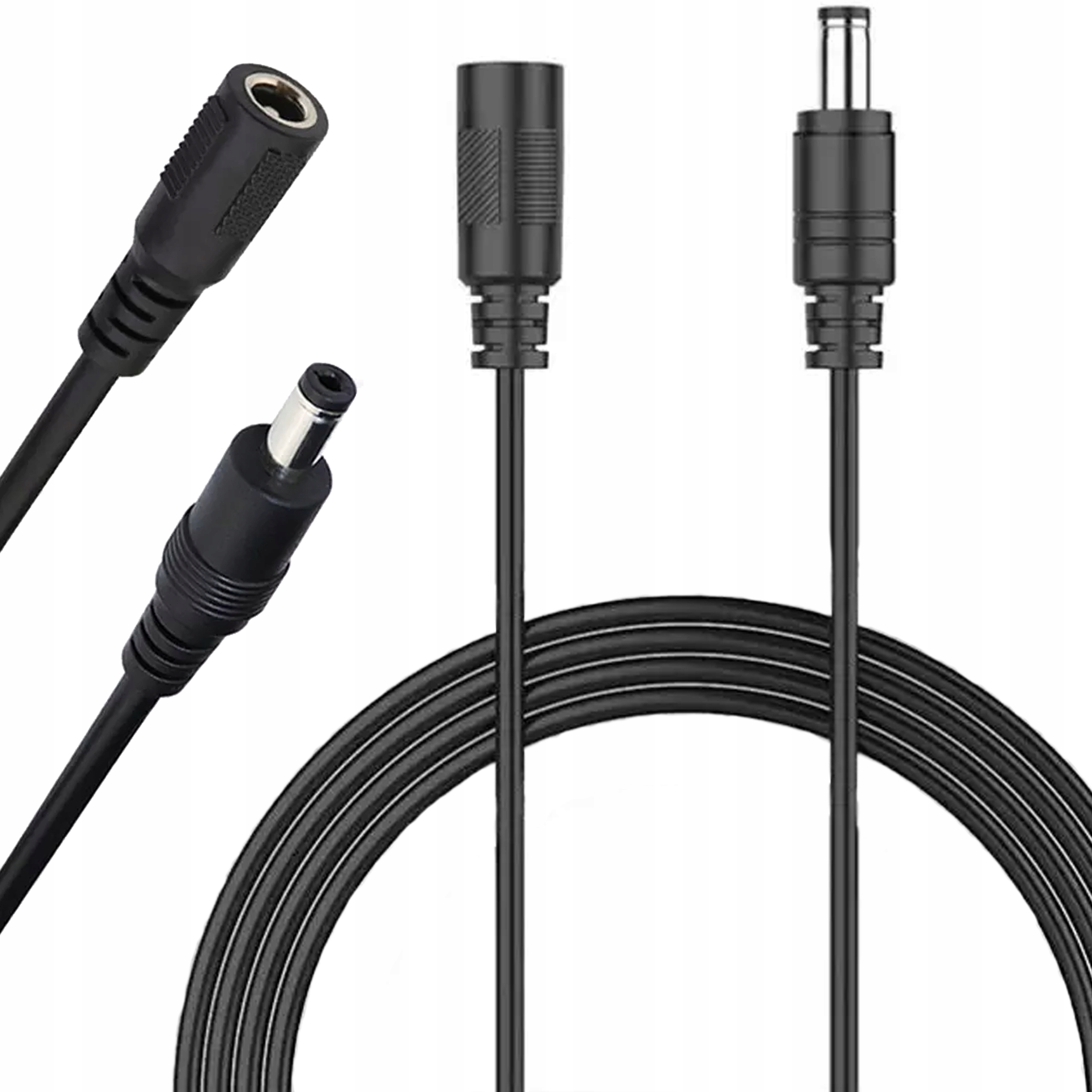 

Przedłużacz 12V DC 2,1/5,5mm Gniazdo/Wtyk 5m