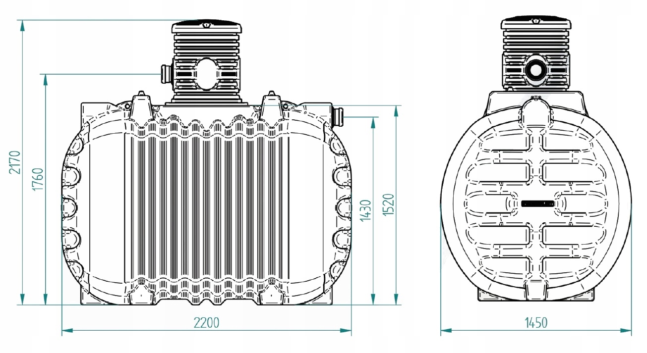 Atestowany Podziemny Zbiornik Na Wodę 3000L RAPTOR filtr, mocno ożebrowany Kod producenta ZBIORNIK NA SZAMBO RAPTOR 3000L