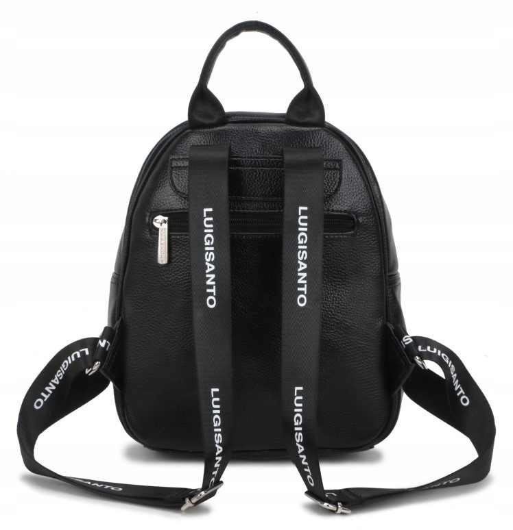 Pakowny czarny plecak damski z kieszonkami Rodzaj elegancki