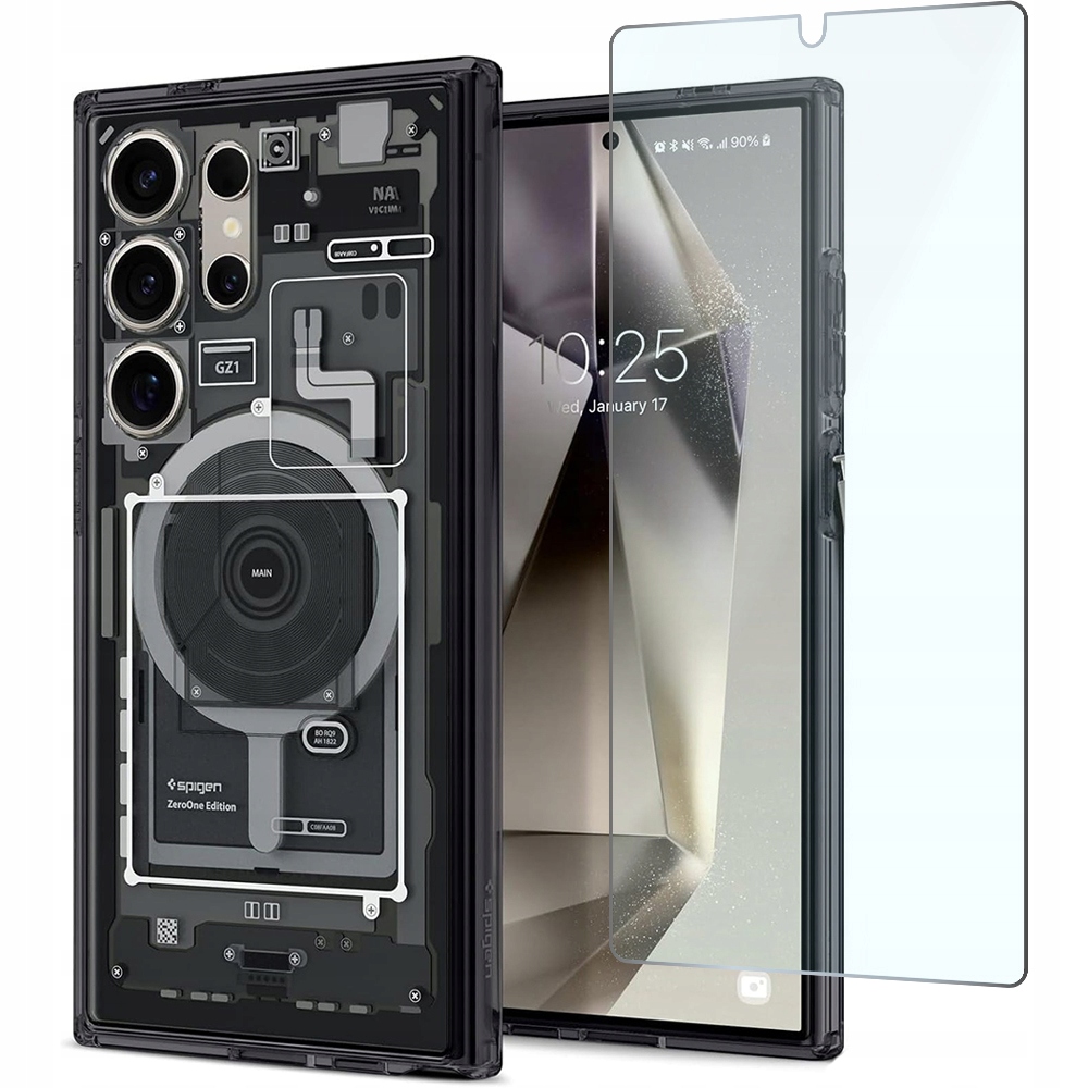 Etui Spigen do Galaxy S24 Ultra, mocne, ochronne, case do MagSafe szkło