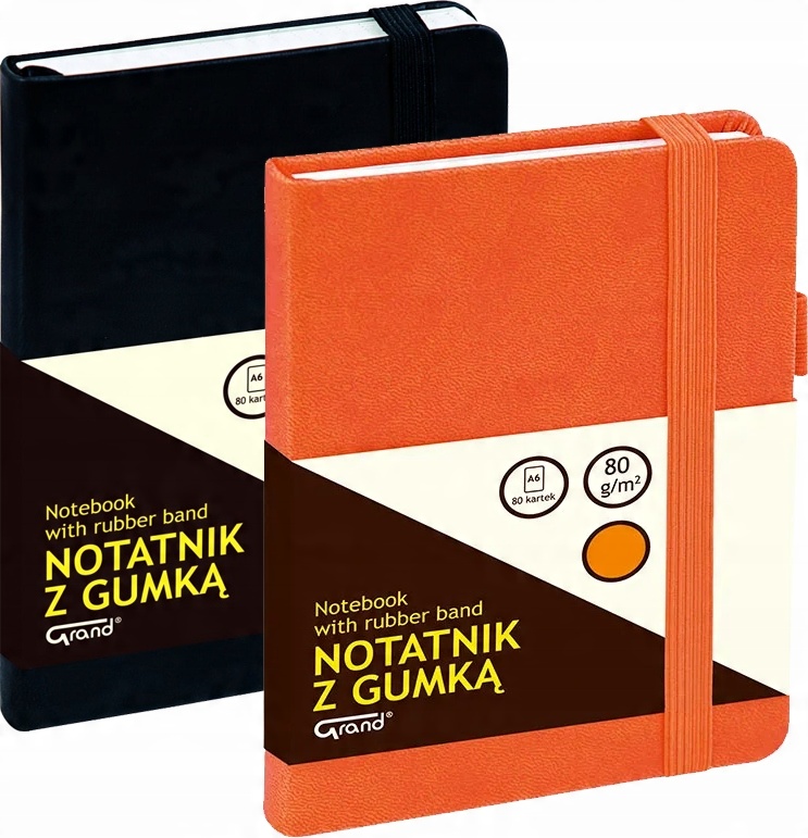

Notatnik w kratkę Grand A6 z gumką 80 kartek x 2