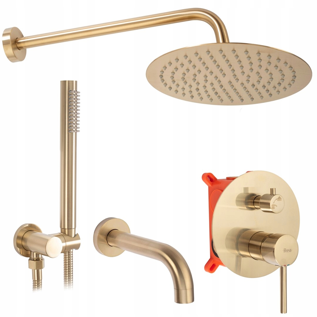 Sprchovo-vaňová Súprava S Výtokom Lungo Zlatá Rea