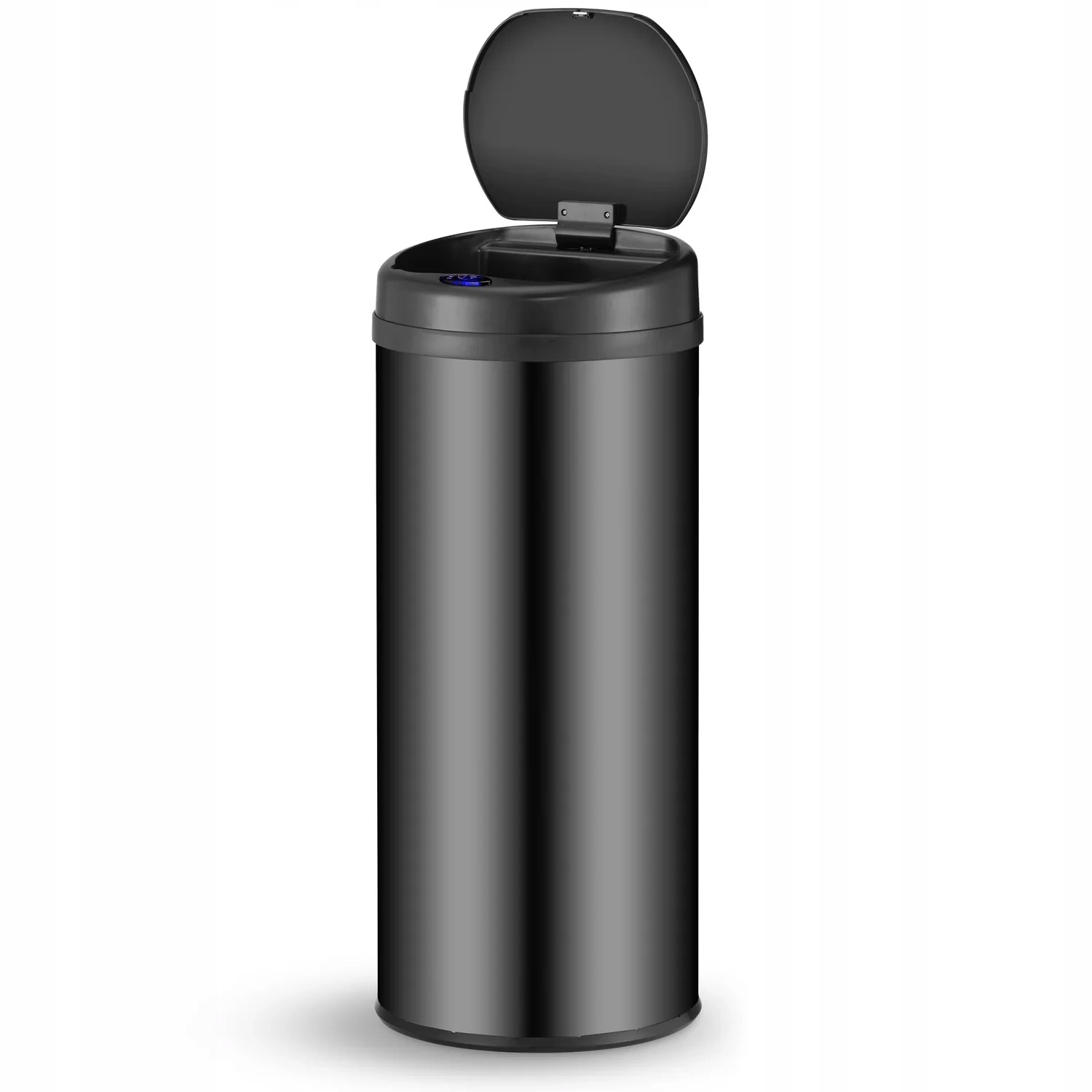 Czarny Automatyczny Kosz Na Śmieci 50L Bezdotykowy Z Czujnikiem Ruchu Okrąg