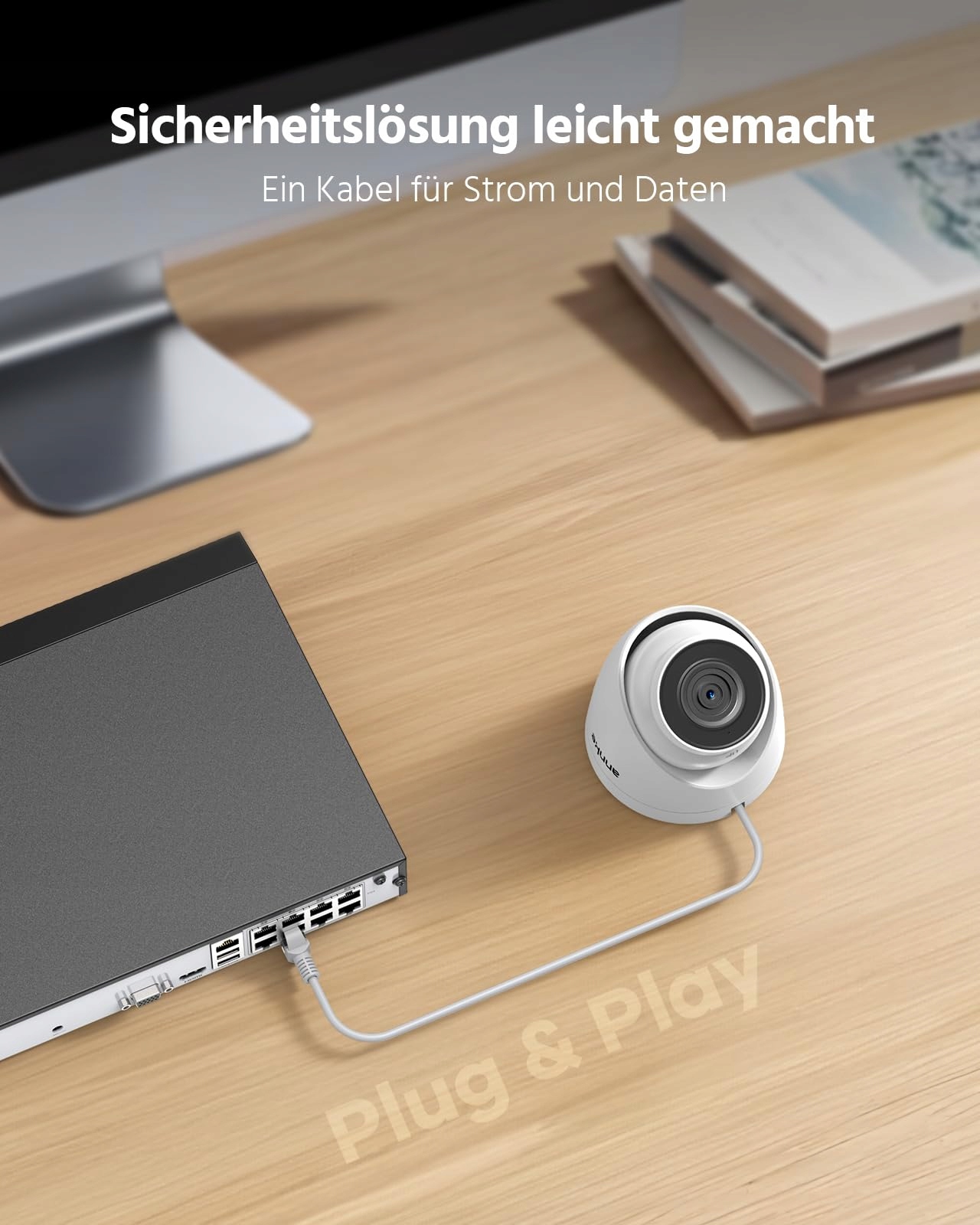 ANNKE Zestaw Kamer PoE 5MP Zewnętrzny 4X Kamera IP 8CH 2TB NVR IP67 — miniatura 5