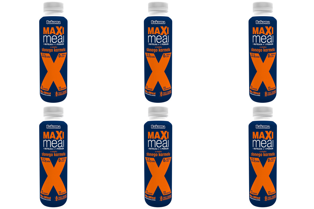 6 x 500 g Bakoma Maxi Meal s příchutí slaného karamelu Karton