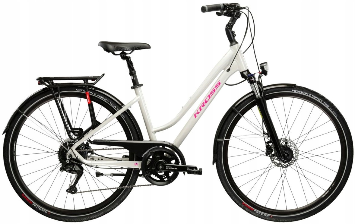 Rower Trekkingowy Damski Kross Trans 5.0 rama M 17 koło 28 szary róż 2026