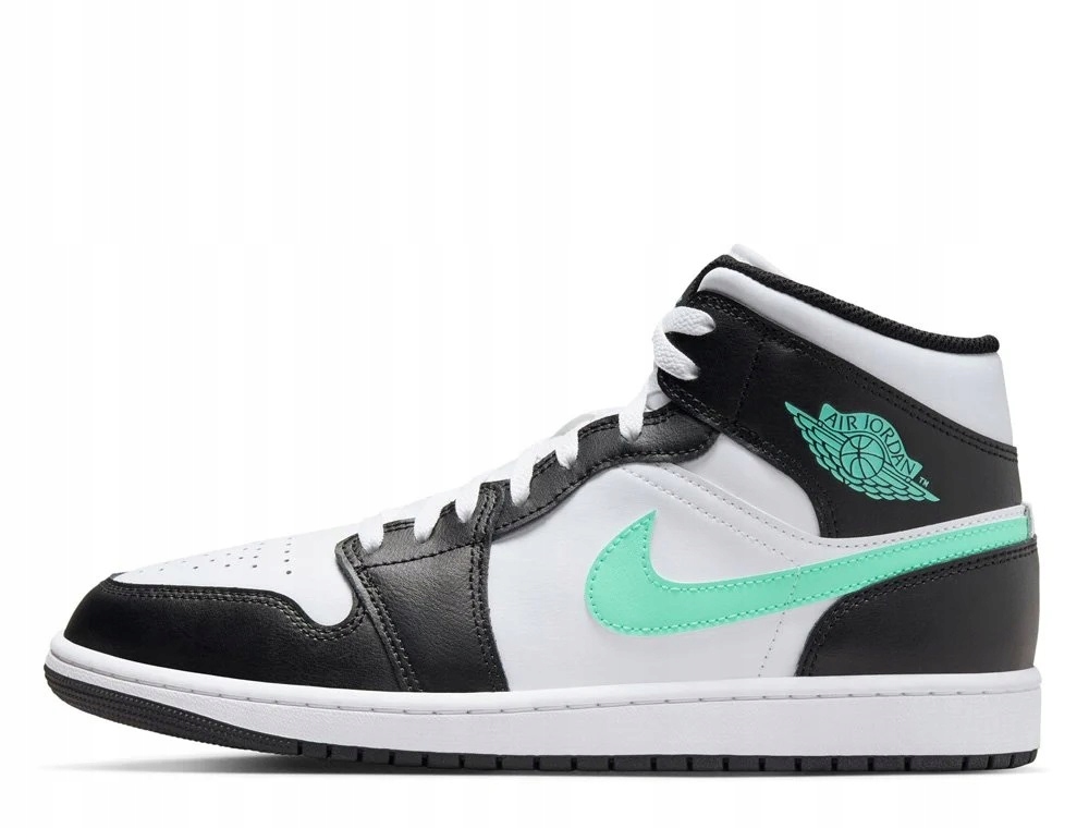 Nike Air Jordan 1 Mid White Green Glow Black 42 DO8426 103