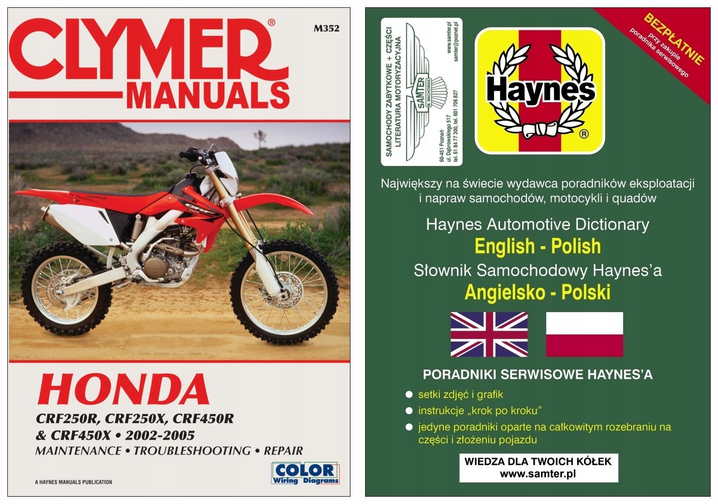 Honda CRF250R CRF250X CRF450R CRF450X 02-05 Clymer