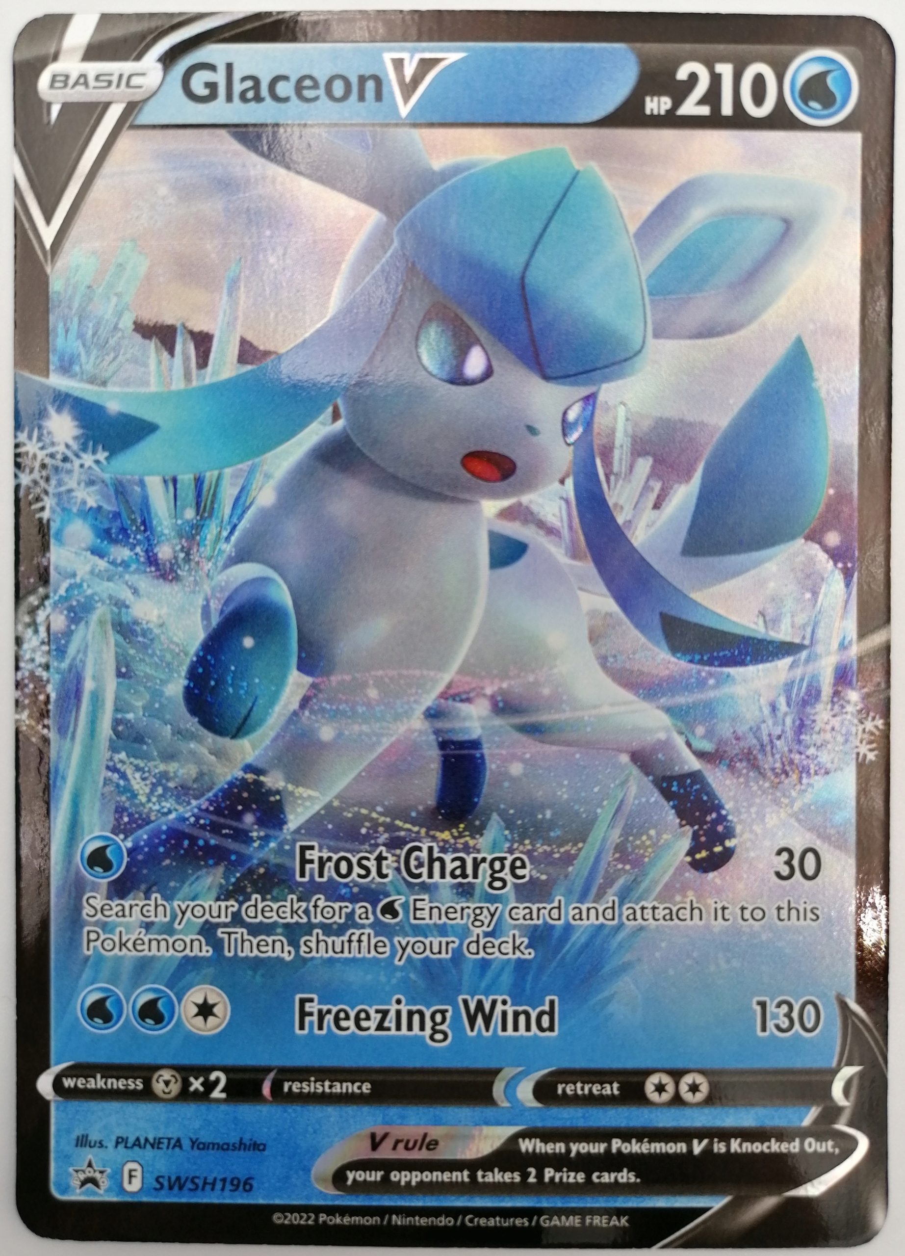 SWSH | Glaceon V 196/307 | WATER | Oryginalna karta Pokemon