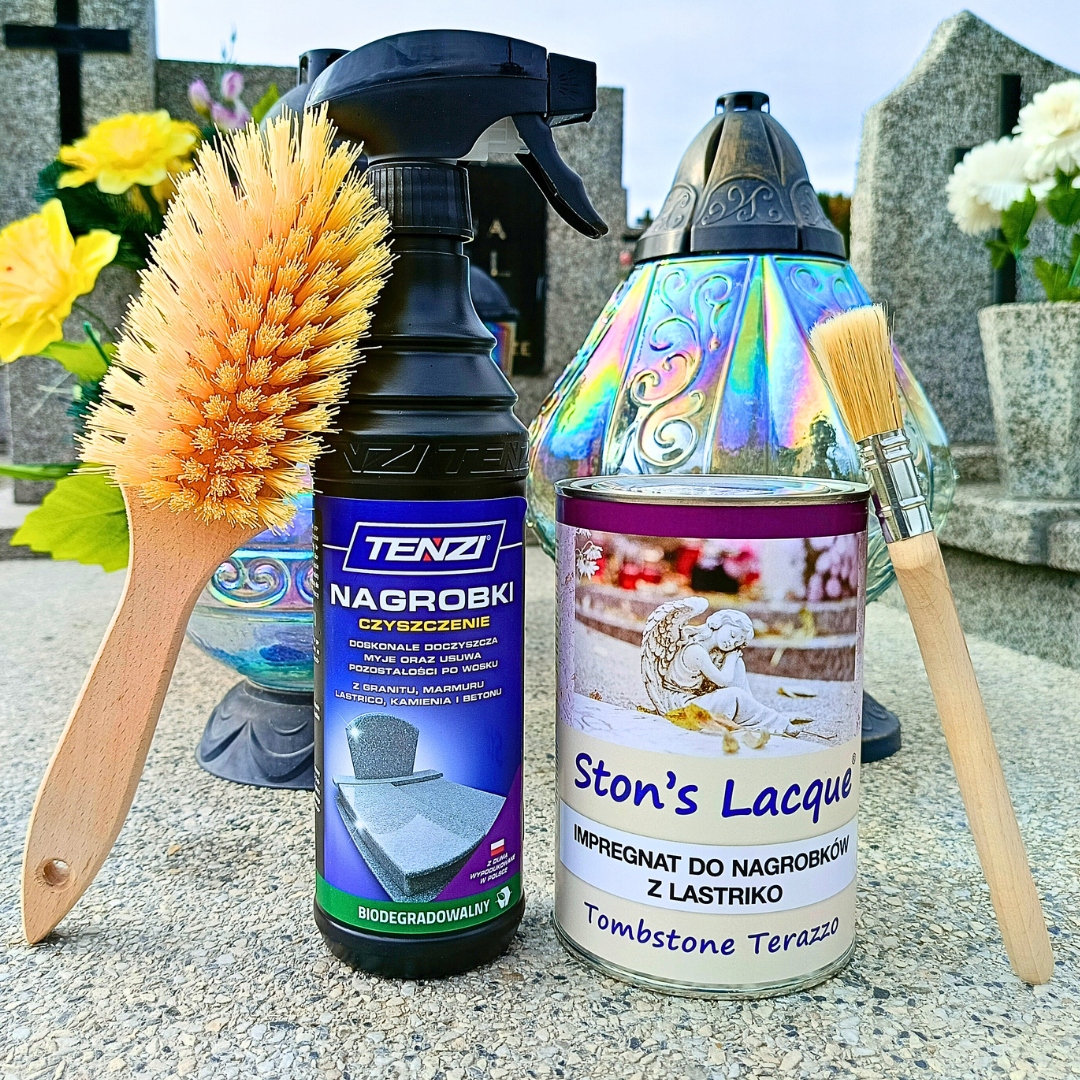 Sada na náhrobky lak na lastriko mokrý 1L