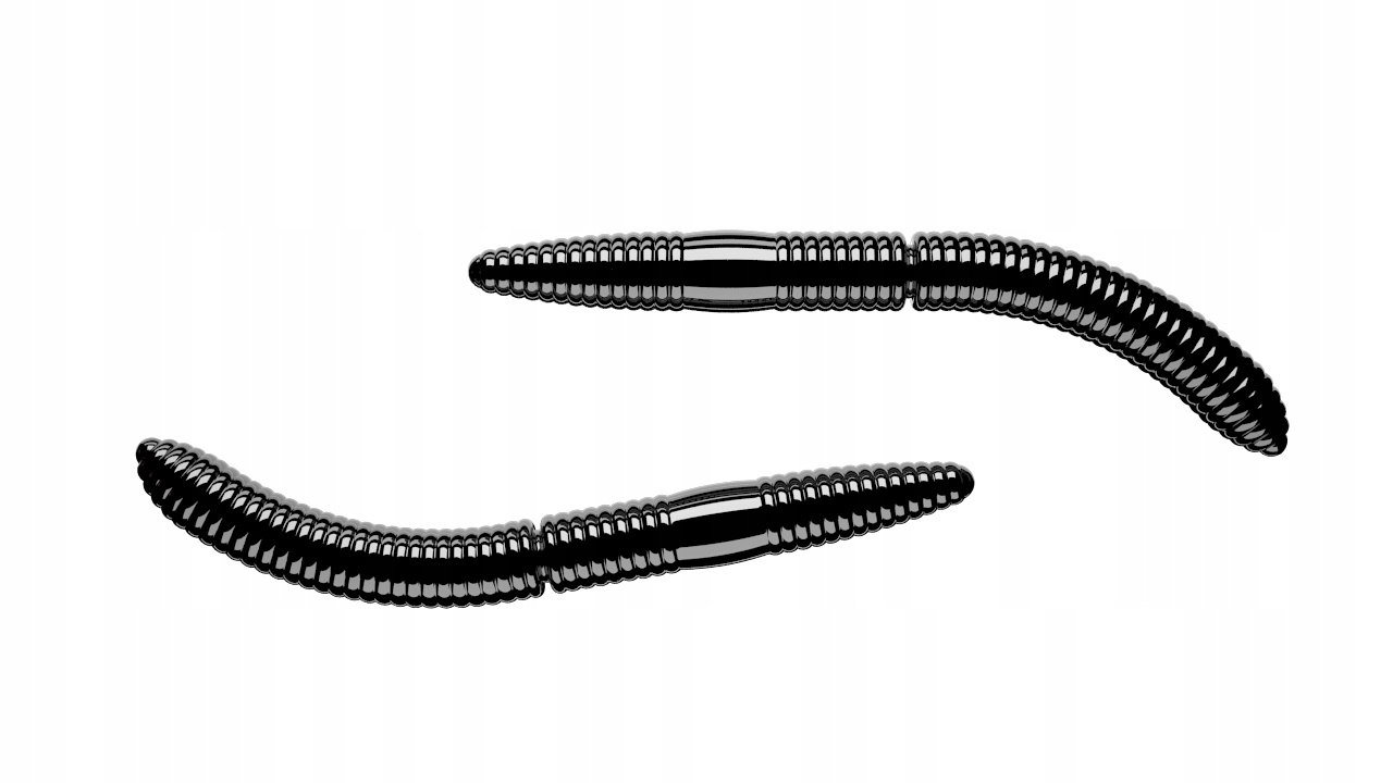 Guma Libra Lures Fatty D'worm 75 Czosnek 040 Black