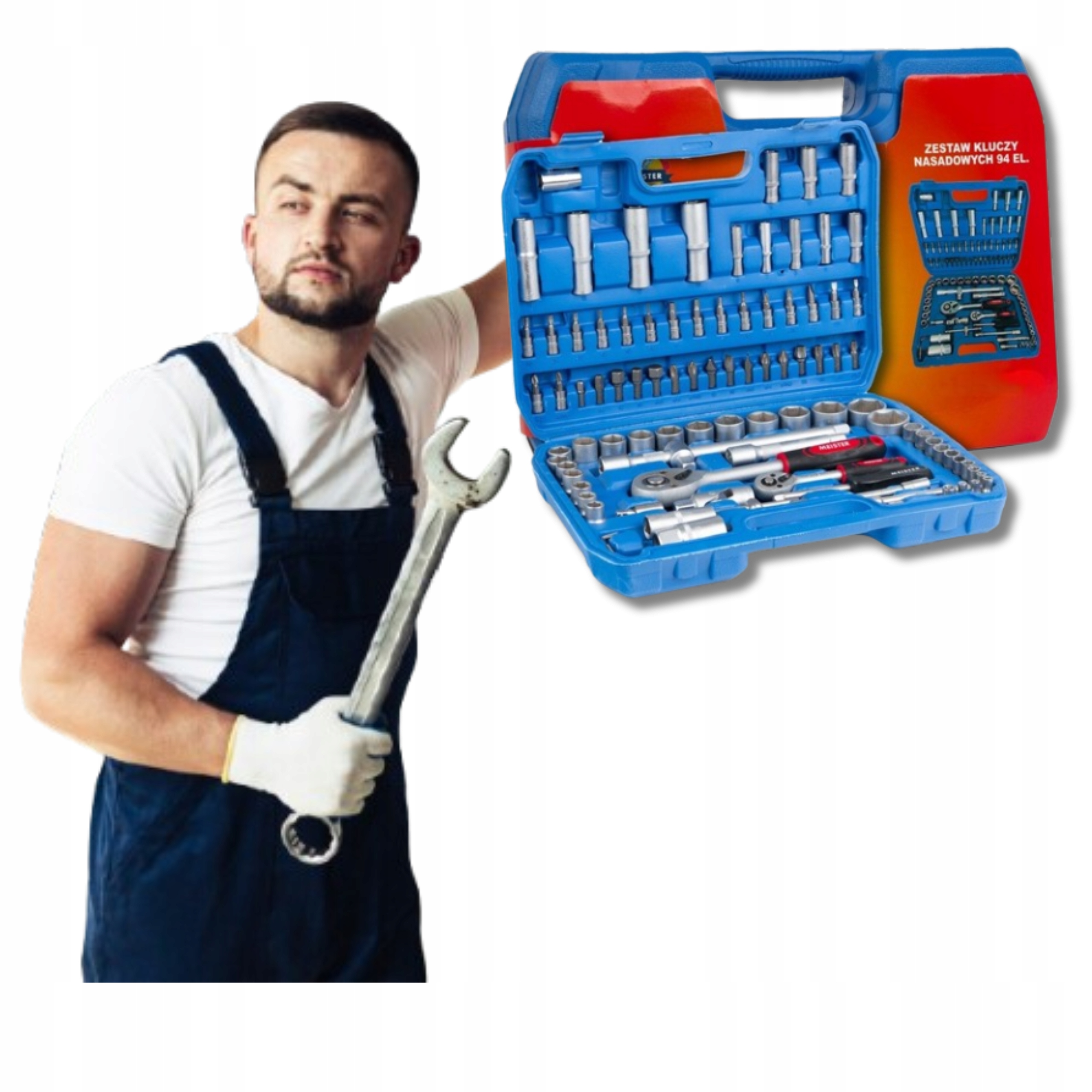 Sada nástrčných klíčů Bity 94 ks 1/4" 1/2" Bity Ráčny Silné nástavce