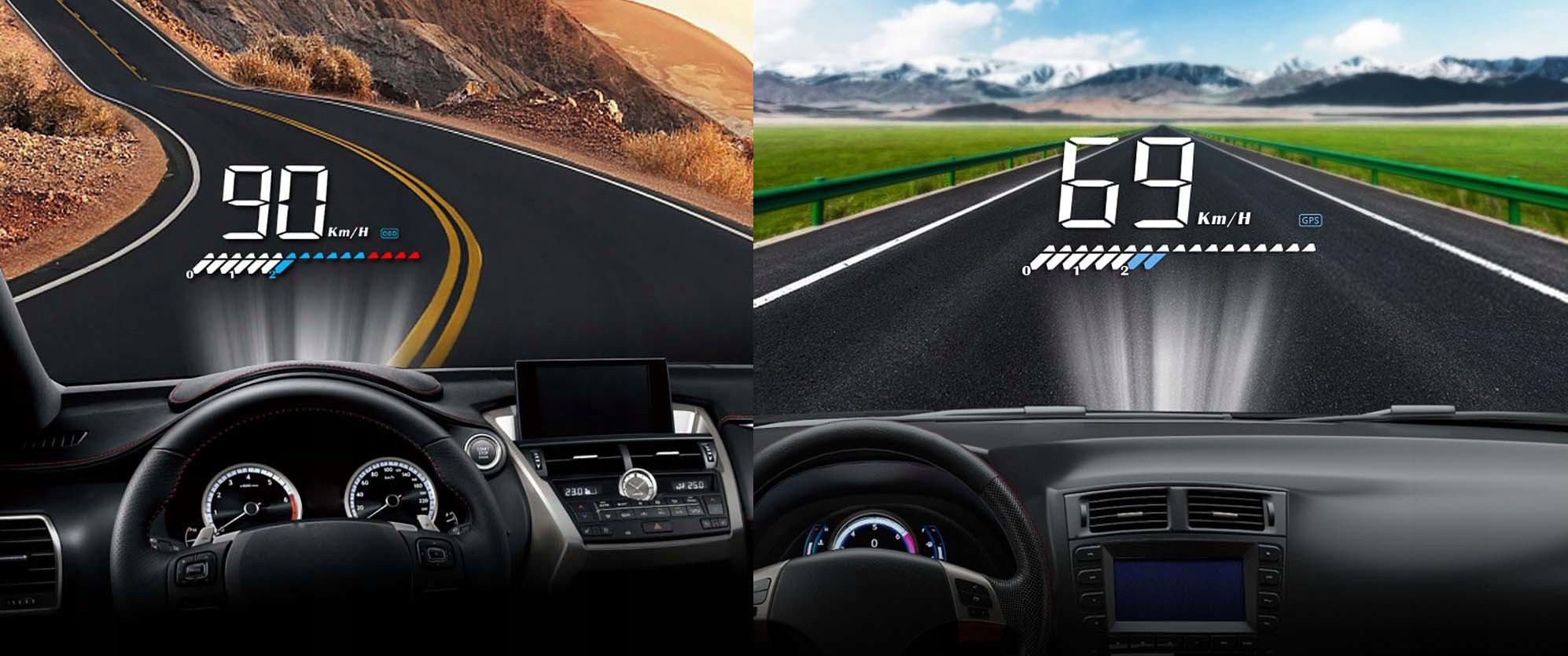 WYŚWIETLACZ PROJEKTOR LED LCD HUD OBD2 GPS USB M7 EAN (GTIN) 6910182612349