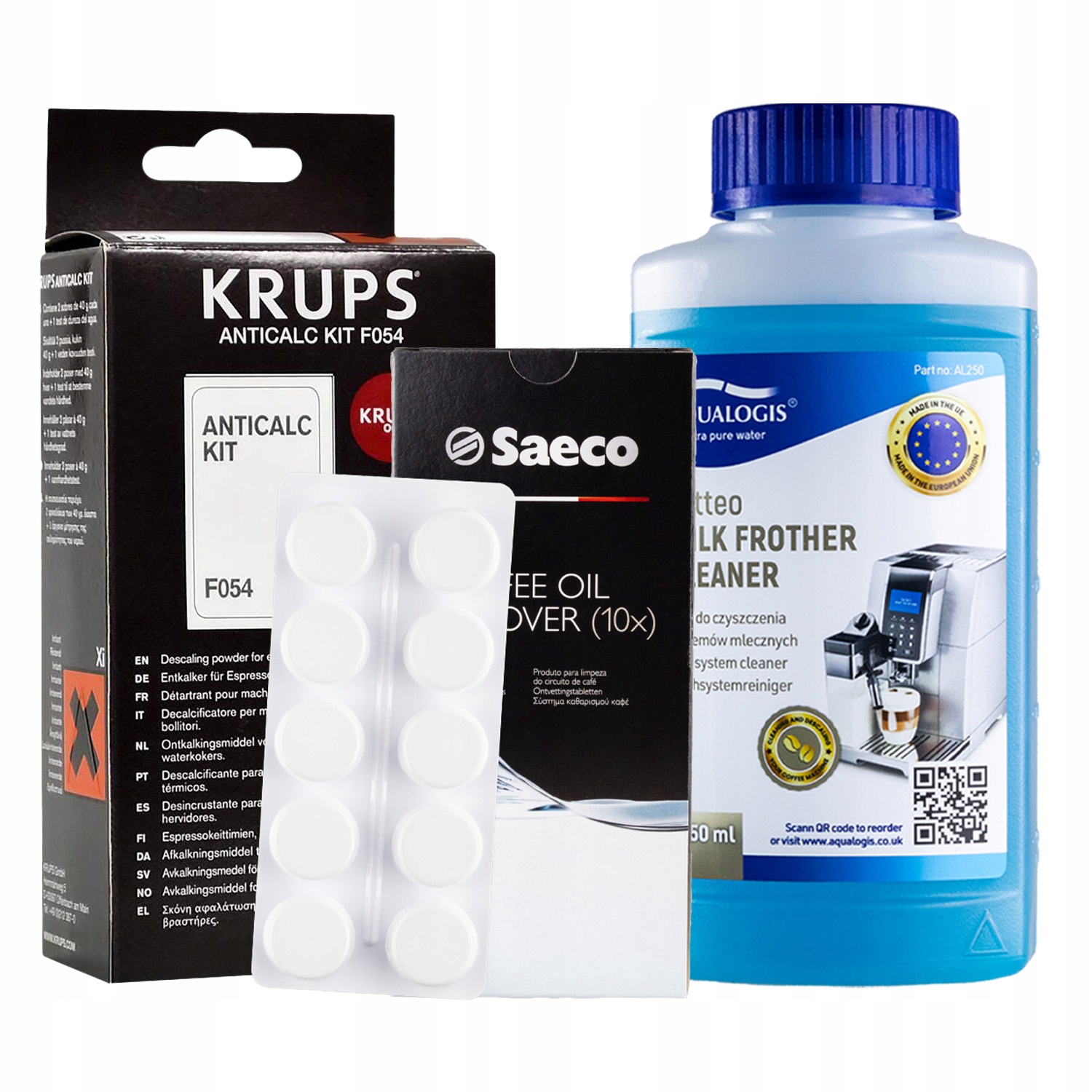 Odvápňovač F054 pro kávovar Krups tablety XS3000 10 Ks kapalina Latteo