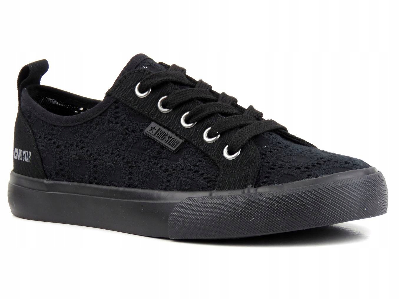 

Trampki Damskie Big Star JJ274064 Koronkowe Czarne